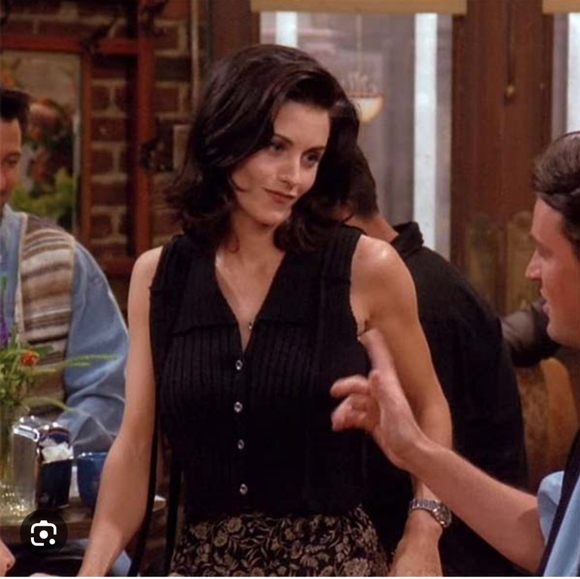 90's WOMENS BUTTON FRONT FLAP DETAIL VEST, BLACK XL - Picture 9 of 9